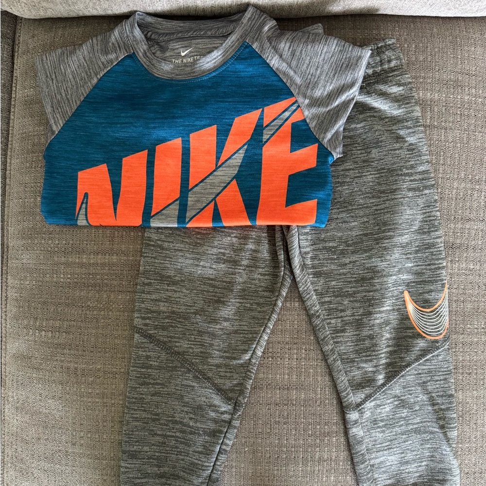 Nike Little Boys 2-Piece Dri-fit Joggers and Long Sleeve Shirt Set